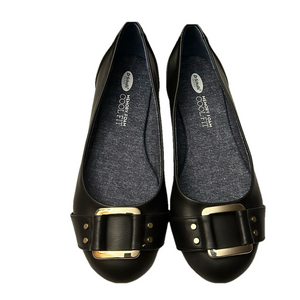 Dr Scholls Women’s slip on shoes subtle square toe and metallic link accent 8W